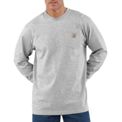 Carhartt Mens Big and Tall Loose Fit Heavyweight Longsleeve Pocket TShirt - Image 12